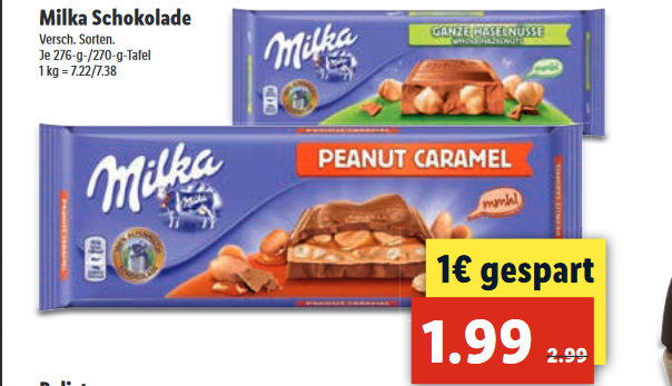 Die Milka 300g Tafel Lidl