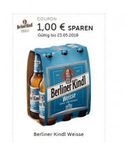 1,00 &euro; beim Kauf eines beliebigen (6&times;0,33l) Sixpacks Berliner Kindl Weisse SPAREN