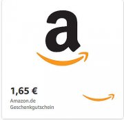 1,65 Euro Amazon Gutschein Gutscheincode Code Voucher Einkaufsgutschein