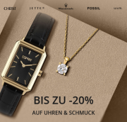 10%, 15% oder 20% Rabatt auf &uuml;ber 10.100 ausgesuchte Uhren und Schmuckst&uuml;cke bei Christ