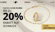 10%, 15% oder 20% Rabatt auf &uuml;ber 8.800 ausgesuchte Schmuckst&uuml;cke bei Christ