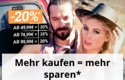 10%, 15% oder 20% Staffelrabatt auf das komplette Bekleidungssortiment bei EMP