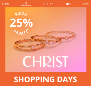 10%, 20% oder 25% Rabatt auf &uuml;ber 8.400 ausgesuchte Uhren und Schmuckst&uuml;cke bei Christ