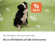 10% bis 15% Rabatt auf Futter und Snacks f&uuml;r alle Tiere bei Fressnapf
