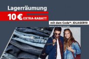 10 Euro Extra-Rabatt auf &uuml;ber 2.300 bereits reduzierte Artikel in der Lagerr&auml;umung bei Jeans Direct