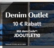 10 Euro Extra-Rabatt im Denim Outlet auf alle bereits reduzierten Jeans bei Jeans Direct