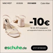 10 Euro Rabatt auf &uuml;ber 18.200 ausgew&auml;hlte Schuhe und Taschen bei eSchuhe
