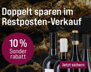 10% Extra-Rabatt auf bereits reduzierte Restposten in Silkes Weinkeller