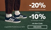 10% Extra-Rabatt auf bereits reduzierte Sneaker oder 20% Rabatt auf nicht reduzierte bei eSchuhe