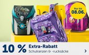 10% Extra-Rabatt auf Ranzen & Rucks&auml;cke im MyToys Shop