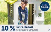10% Extra-Rabatt auf Schaukeln & Spielh&auml;user im MyToys Shop