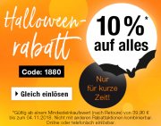 10% Halloweenrabatt auf alles bei Ulla Popken 