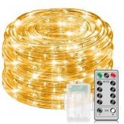 10 Meter LED Lichterschlauch, 100 LED Batteriebetrieben, wasserdicht