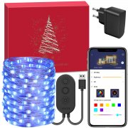 10 Meter RGB Lichterkette, 100 LEDs APP Steuerung wasserdicht