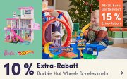 10% oder 15% Extra-Rabatt auf alles von Mattel bei MyToys