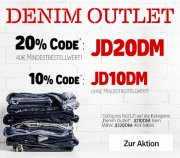 10% oder 20% Extra-Rabatt auf Denim Outlet bei Jeans Direct