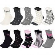 10 Paar bunte Damensocken aus Baumwolle f&uuml;r nur 5,94&euro;