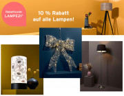 10% Rabatt auf alle Lampen bei Tchibo