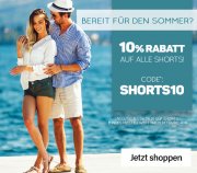 10% Rabatt auf alle Shorts f&uuml;r Damen und Herren bei Jeans Direct