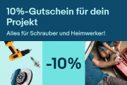 10% Rabatt auf Artikel der Kategorien Heimwerker, Garten & Terrasse, Auto- & Motorradteile bei Ebay