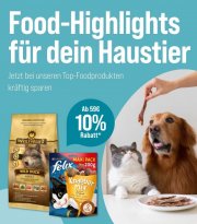 10% Rabatt auf ausgesuchtes Nass- und Trockenfutter und Snacks f&uuml;r Hund und Katze bei ZooRoyal
