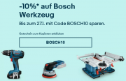 10% Rabatt auf Bosch Werkzeug bei Ebay