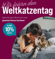 10% Rabatt auf das gesamte Katzen Sortiment bei ZooRoyal