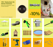10% Rabatt auf die Kategorien Heimwerker, Garten & Terrasse sowie Business & Industrie bei Ebay
