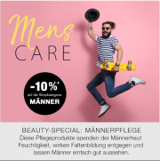 10% Rabatt auf M&auml;nnerpflegeprodukte - nur heute