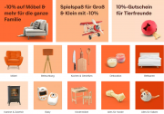10% Rabatt auf M&ouml;bel, Wohnen, Spielzeug, Baby- & Haustierbedarf bei Ebay