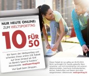 10&euro; Rabatt bei 50&euro; Einkaufswert auf Artikel von Sport&Outdoor