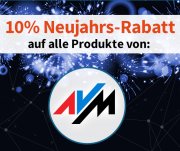 10% Sofort-Neujahrs-Rabatt auf die Top Marke AVM