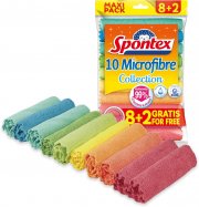 10 St&uuml;ck Spontex Microfibre bunte Allzweck Mikrofasert&uuml;cher 30 x 30cm