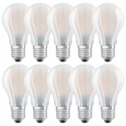 10 x Osram LED Filament Birnen 11W E27 matt 1521lm Tageslicht 6500K kalt