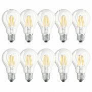 10 x Osram LED Filament Leuchtmittel 6W E27 klar warmwei&szlig; 2700K