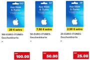 100 &euro; iTunes Geschenkkarte + 20 &euro; Extra-Guthaben f&uuml;r 100 &euro;