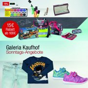 Sonntagsangebote &ndash; z.B. 15% Rabatt auf ausgew&auml;hlte Uhren- Schmuck- und Kleinger&auml;te