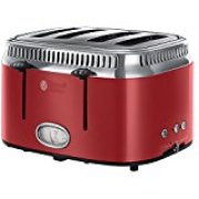 Russel Hobbs Retro Ribbon Red 4-Schlitz Toaster bei Amazon f&uuml;r 50,79&euro; anstatt 89,99&euro;