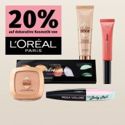 -20 % auf Dekorative Kosmetik von Lor&eacute;al Paris bei Rossmann 