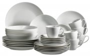 Domestic by M&auml;ser, Serie Barca, Kombiservice 30-teilig mit je 6 Tassen, Untertassen, Desserteller, T