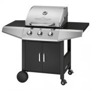 PROFICOOK-Edelstahl-Gasgrill-PC-GG-1057-3-Brenner-Grillwagen-Barbeque-schwarz f&uuml;r 219 Euro