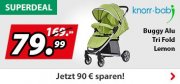 Knorr-Baby Buggy Alu Tri Gold lemon bei Spiele Max f&uuml;r 79,99&euro; anstatt 169,99&euro;