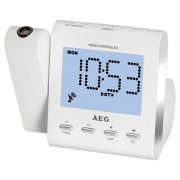 AEG Funkuhrenradio MRC 4122 N mit Projektion wei&szlig; Radiowecker f&uuml;r 32,95