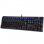 AUKEY Mechanische Tastatur LED-Backlit Blue Switches 105-Key DE Layout Gaming Tastatur 