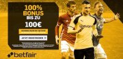 100% Einzahlbonus bis max. 100&euro; bei Betfair Sportwetten
