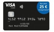 ! HOT ! Schwarze Visa Kreditkarte komplett beitragsfrei (ein Leben lang) mit 25 &euro; Startguthaben