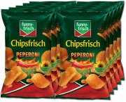 10er Pack (10 x 150 g) funny-frisch Chipsfrisch Peperoni Kartoffelchips