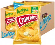 10er Pack (10 x 150 g) Lorenz Snack World Crunchips Cheese & Onion