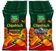 10er Pack (10 x 175 g) funny-frisch Chipsfrisch Peperoni oder Oriental Kartoffelchips