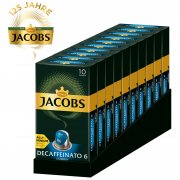 10er Pack Jacobs Espresso Kaffeekapseln Lungo Decaffeinato Intensit&auml;t 6